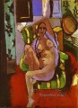 肘掛け椅子に座るヌード 抽象的フォービズム アンリ・マティス